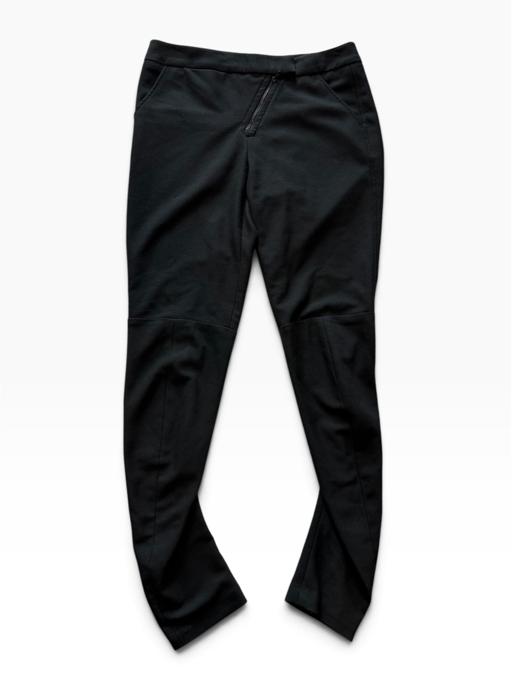 Zero + Maria Cornejo Takeo Black Barrel Curved Leg Pants US 4 Asymmetric Zip